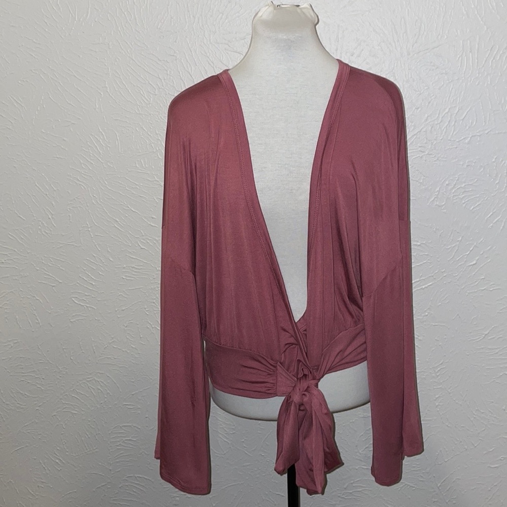 Agnes & Dora XXL Stone Kimono Tie Top 3/4 Dolman Sleeves NWT